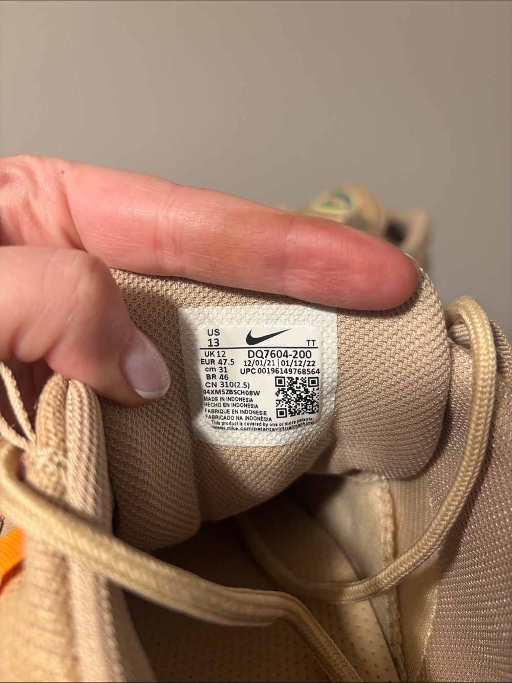 Nike Men’s Air Max 95 Sneakers - Tan with Orange & Green Accents - Picture 3 of 7
